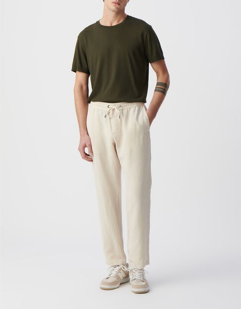 JOGGER beige Lyocell&reg; y lino hombre - IKKS