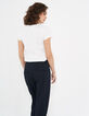 Tee-shirt blanc cassé à message I.Code-3