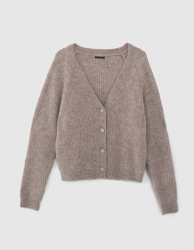 Cardigan sésame tricot Femme-6