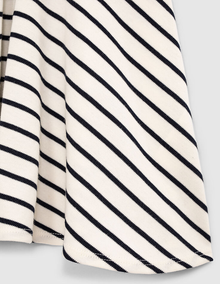 Ecru jurk navy strepen meisjes-5