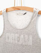 Débardeur gris chiné brodé DREAM HLDYS fille-4