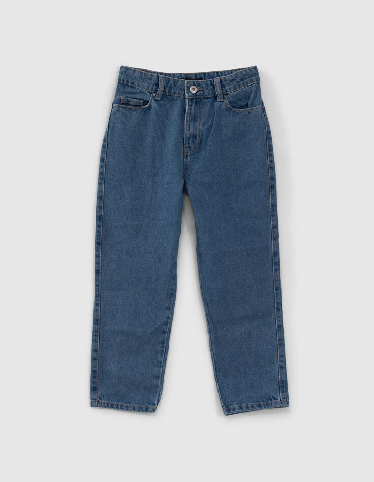 Jean MOM bleu clair coton bio 7/8e fille-1