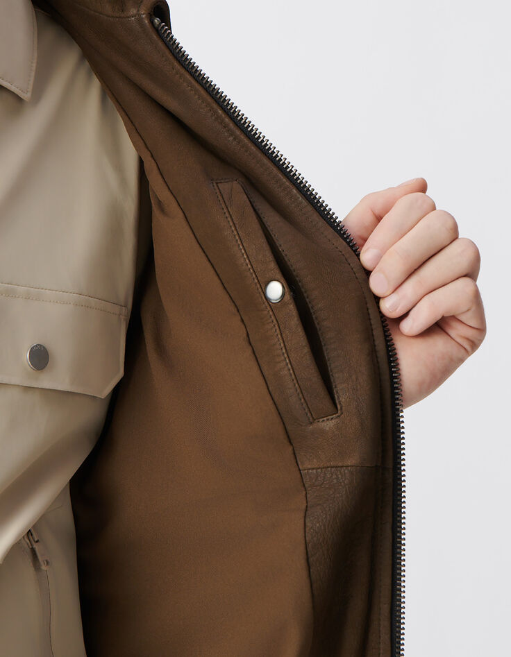 Herrenfliegerjacke, bronze, Leder-6
