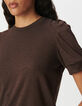 Camiseta marrón irisado punto acanalado irisado-5
