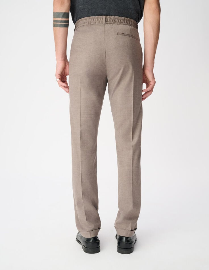 Pantalon de costume beige chin&eacute; TRAVEL SUIT Homme-3