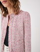 Chaqueta cuadrada tweed fantasía rosa mujer-4