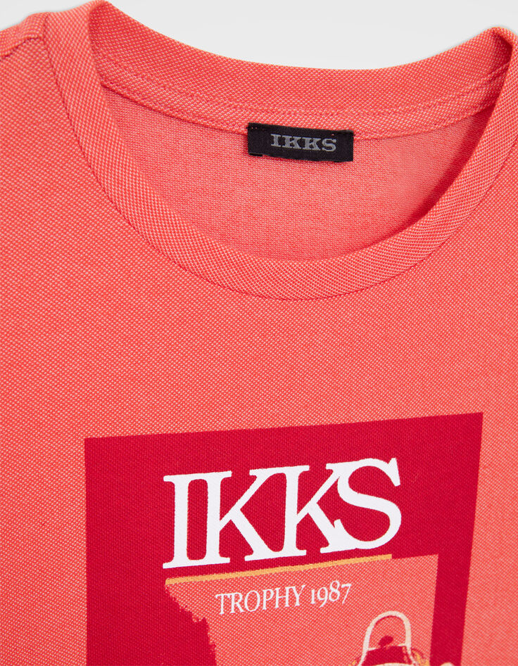 Boys’ red T-shirt with vintage car image-5