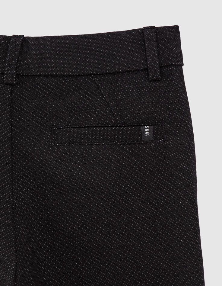 Pantalon de costume cérémonie noir faux-uni garçon-6