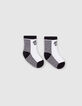 Baby boys’ grey, while and beige rock socks -6
