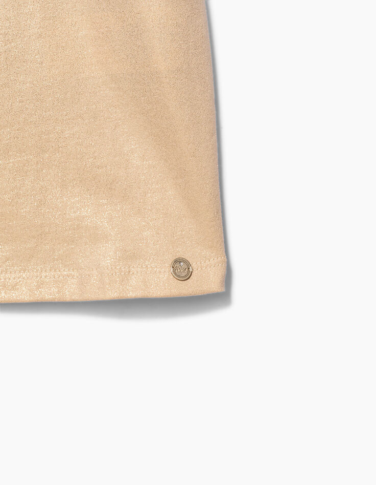 Camiseta dorada bordado Jolie et Adorable niña-5