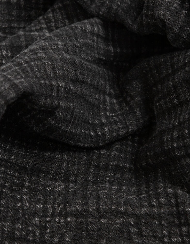 Robe sans manches grise gaze de coton encolure V dos Femme-8
