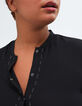 I.Code black flowing studded shirt-2