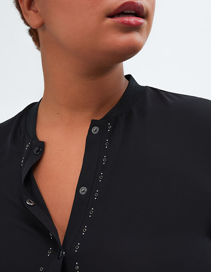 I.Code black flowing studded shirt-2 I.Code black flowing studded shirt-2