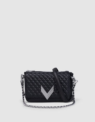 Le sac 111 DROUOT noir cuir matelassé