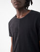 Men’s black T-shirt with biker image-4