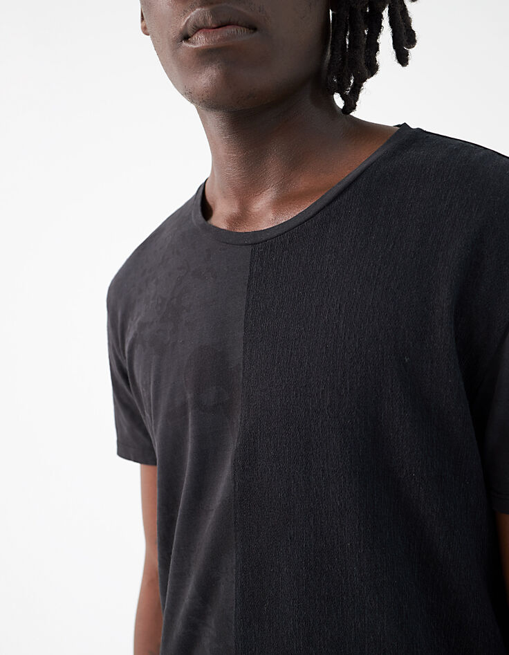 Men’s black T-shirt with biker image-4
