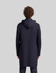 Marineblauer Herrentrenchcoat mit Futter und Kapuze-4