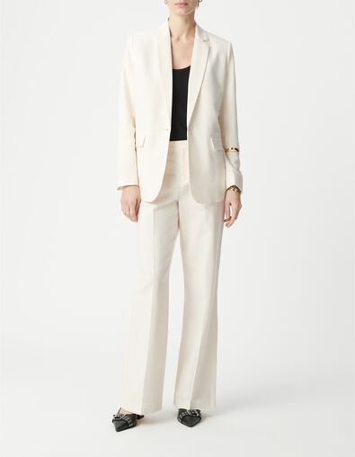 Anzugjacke f&uuml;r Damen aus ungebleichtem Leinen und Baumwolle - IKKS