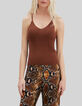 Pure Edition – Women's mahogany lurex knit twin set-3