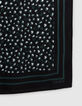 Foulard carr&eacute; noir imprim&eacute; l&eacute;opard vert fille-3