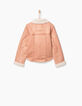 Veste rose esprit motard fille-3