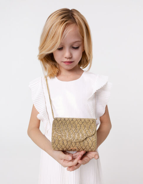 Sac à main doré brodé perles fille - IKKS