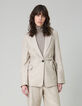 Pure Edition-Veste de costume sésame flanelle Femme-5