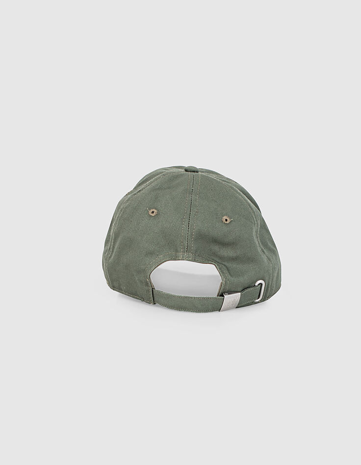 Casquette kaki used avec tête de mort fille -3 Casquette kaki used avec tête de mort fille -3