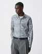 Chemise SLIM orage tissu Liberty coquillages Homme-2