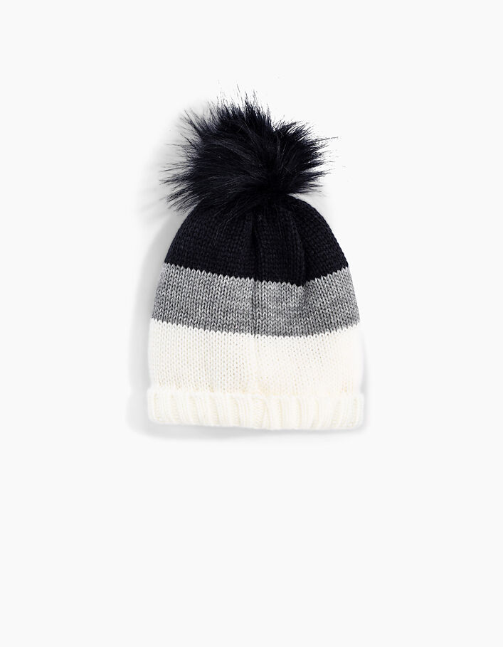 Gorro tricolor bebé niña-2
