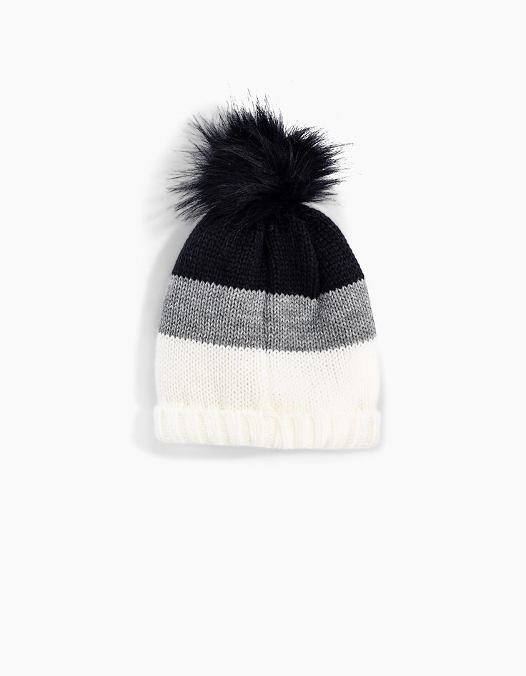 Gorro tricolor bebé niña-2