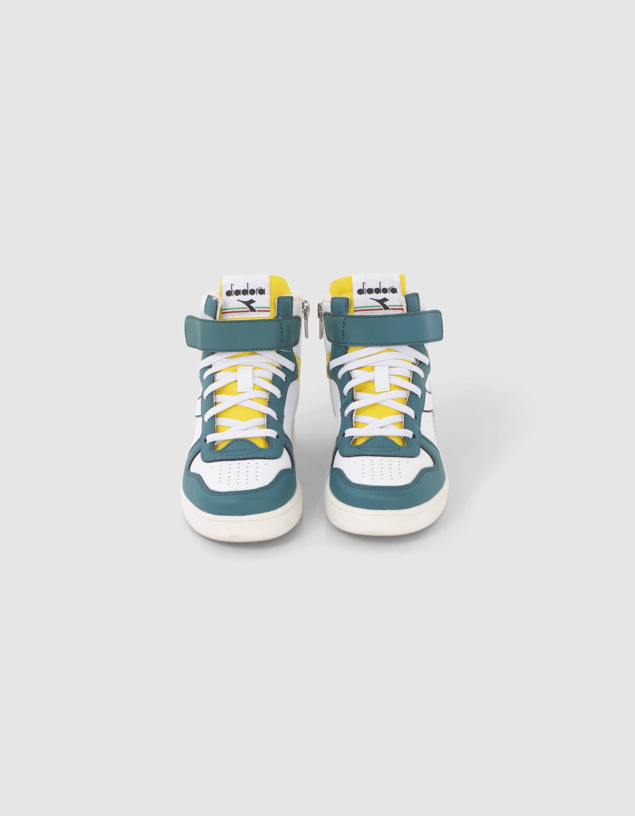 Green white and yellow IKKS X DIADORA trainers IKKS