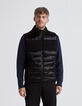 Sous-doudoune noire bi-matière IKKS x DUVILLARD Homme-2