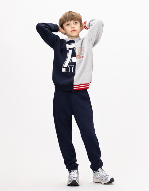 Pantalon de jogging marine typo cordons garçon - IKKS