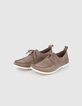 Chaussures bateau café en cuir velours Homme-5