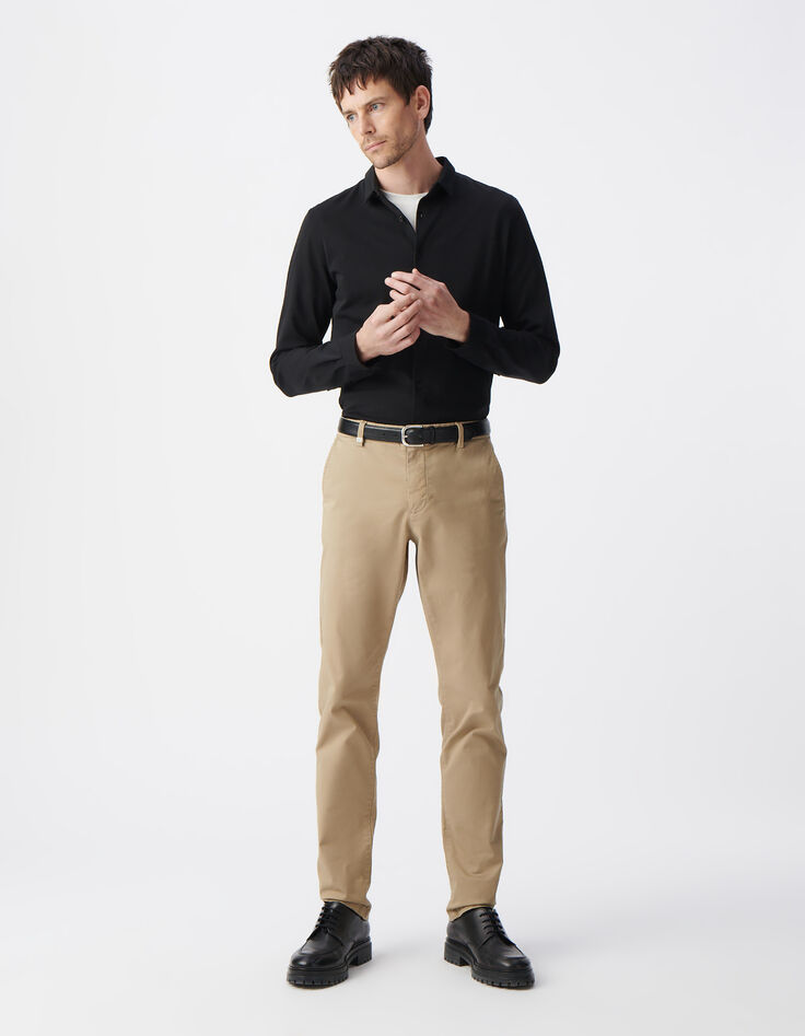 Pantalon chino SLIM beige Homme-1