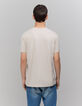 Men's beige tree T-shirt-3