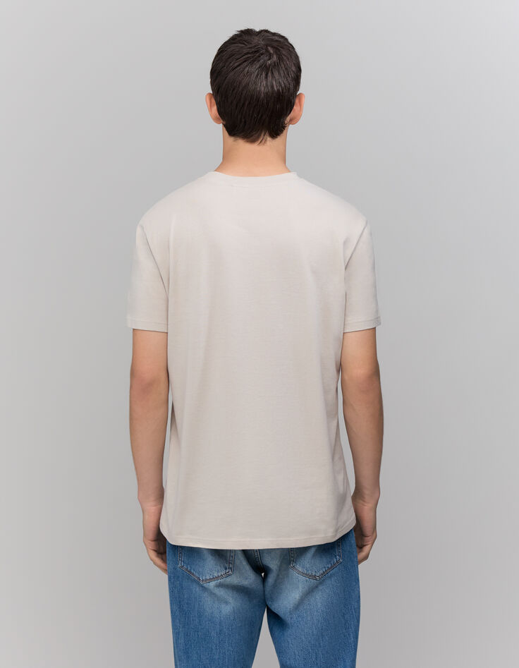Men's beige tree T-shirt-3
