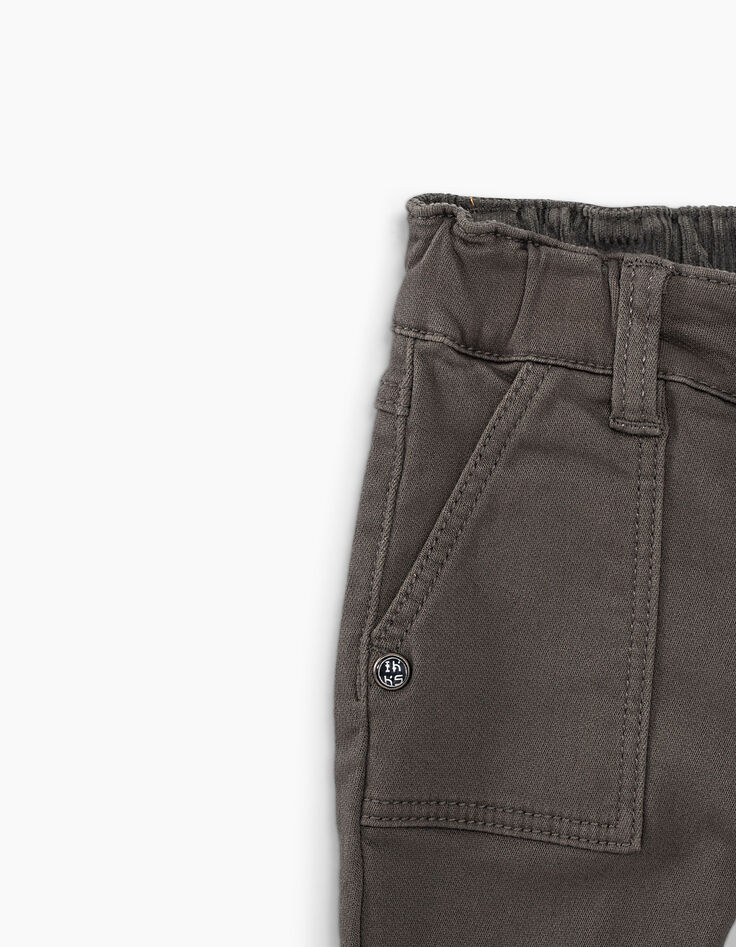 Pantalón verde army punto knitlook bebé niño -3