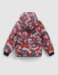 Boys’ navy/badge print reversible padded jacket-5