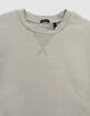 Groene sweater biokatoen ritszak twee materialen jongens-5