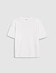 Wei&szlig;es Rundhals T-Shirt Damen mit Dosenmotiv-7