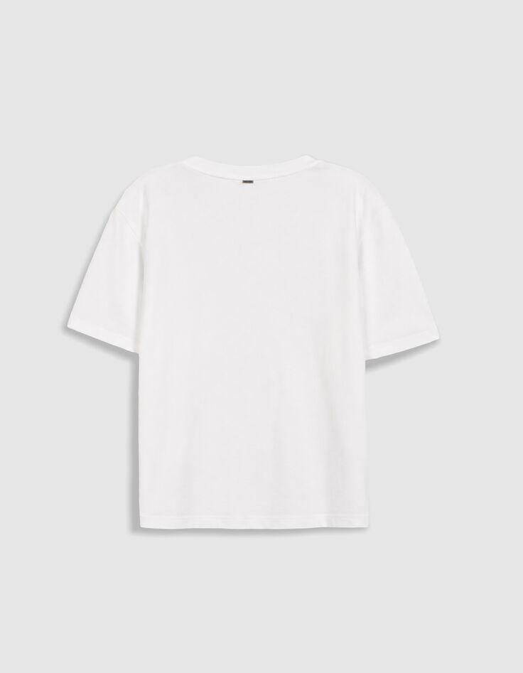 Wei&szlig;es Rundhals T-Shirt Damen mit Dosenmotiv-7