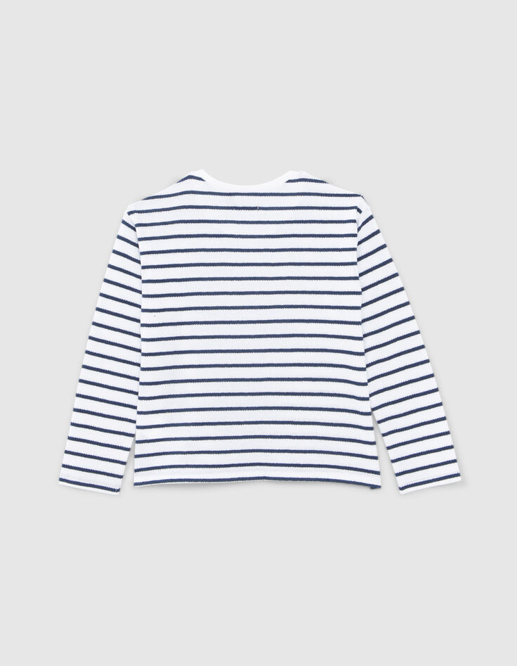 Matrozen-T-shirt biokatoen hartvormige tekst meisjes-3