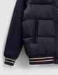 Plumas azul marino bimaterial espíritu teddy niño-4