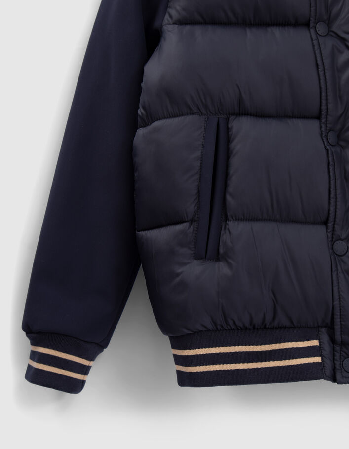 Marine pufferjas twee materialen baseballjackstijl jongens-4