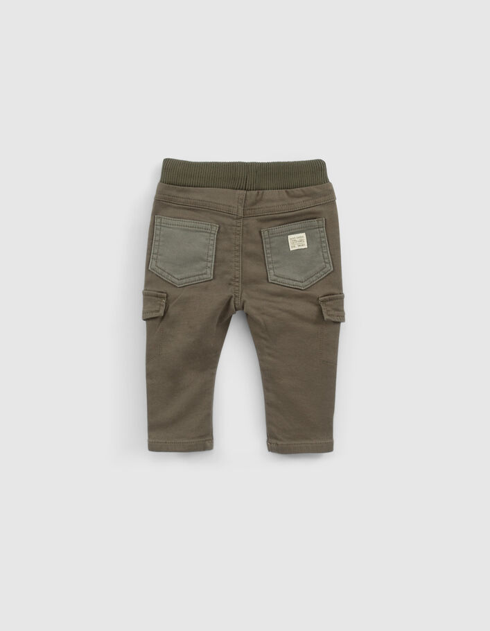 Baby boys’ khaki combat trousers with contrasting pockets - IKKS