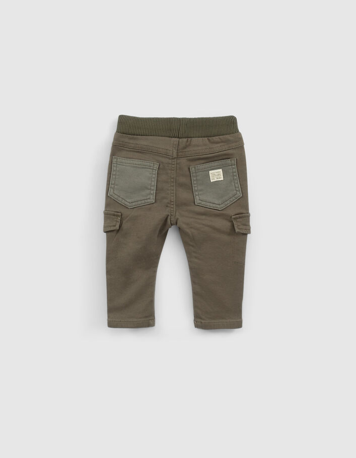 Khaki Cargohose mit Kontrasttaschen für Babyjungen - IKKS