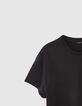 Schwarzes Damen-T-Shirt mit Drachenmotiv-4