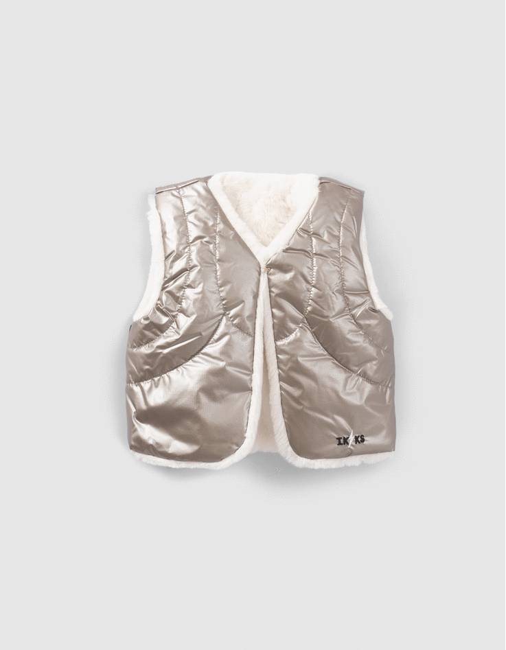 Gilet fille doré on sale